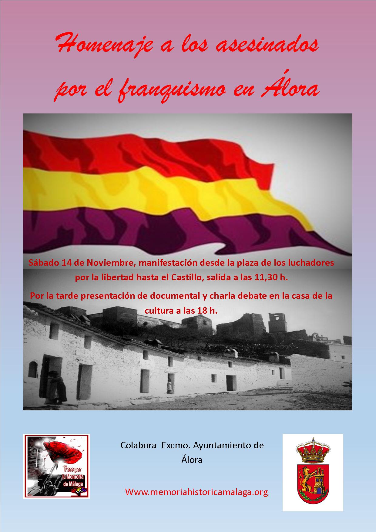 Manifestación y Homenaje a los asesinados por el franquismo en Álora